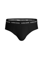 Björn Borg Solid Essential Briefs 3-pack - Black / White / Grey