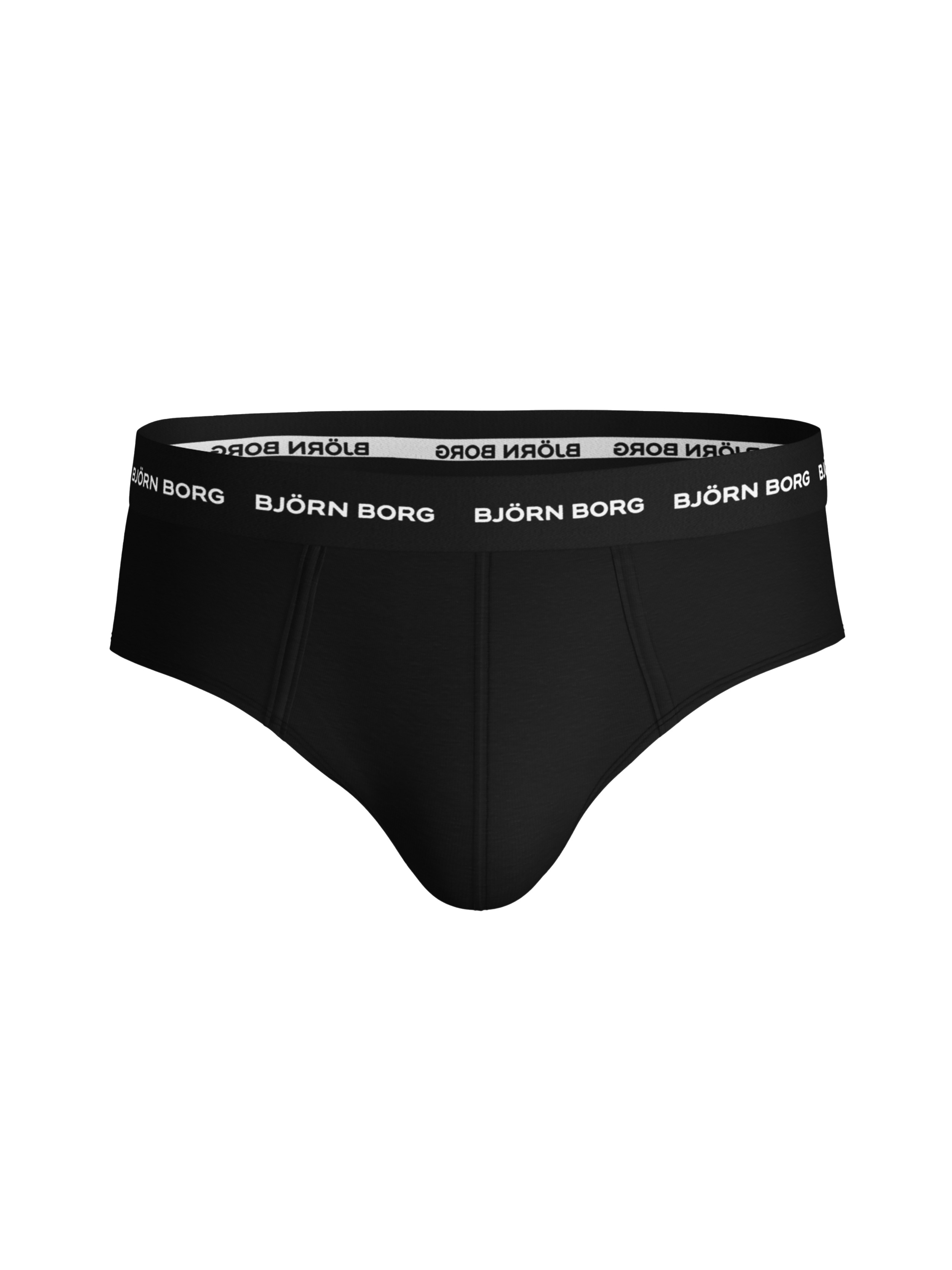 Björn Borg Solid Essential Briefs 3-pack - Black / White / Grey