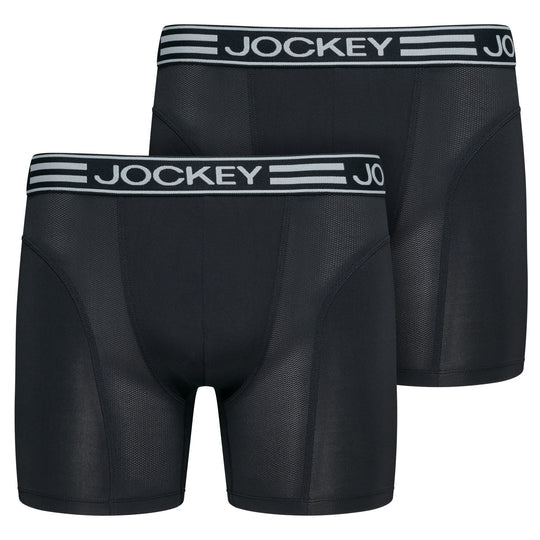 Jockey Microfiber Active 2-Pack Boxer Briefs - Black – Trunks and