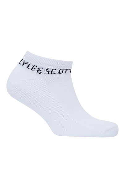 Lyle And Scott Vintage Mens Chester 3 Pack Trainer Socks-White