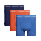 Calvin Klein 3 PACK TRUNKS - Cotton Stretch - Men - MINNOW/HOROSCOPE/ INFERNO