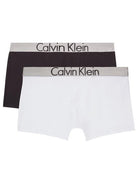 Calvin Klein Customized Stretch Boys 2 pack Boxer Trunks (PVH White / PVH Black)