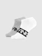 Calvin Klein-2 PACK LOGO TRAINER SOCKS-White/Grey