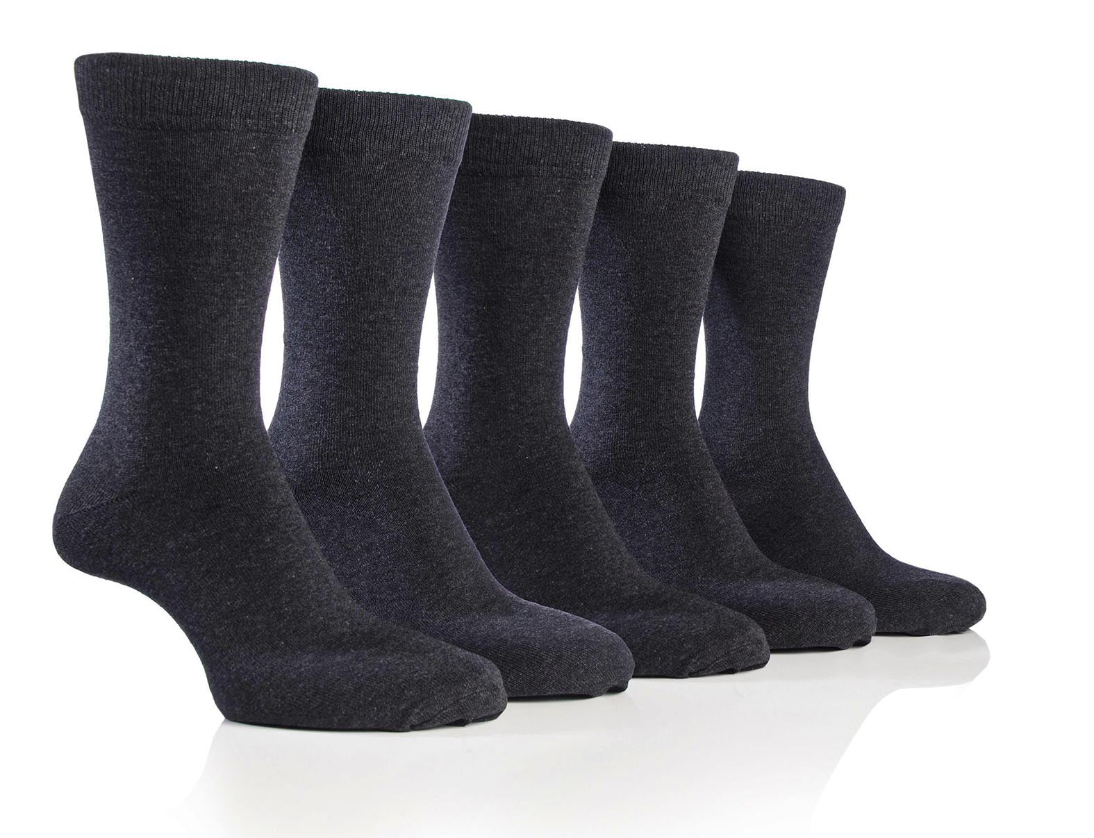 Farah Men's 5 Pack Cotton Rich Plain Jaquard Socks, Size 6-11