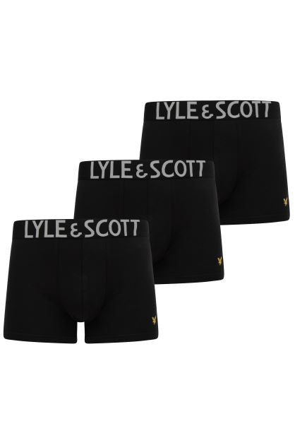 Lyle & Scott 3 Pack Daniel Men's Trunks - Black