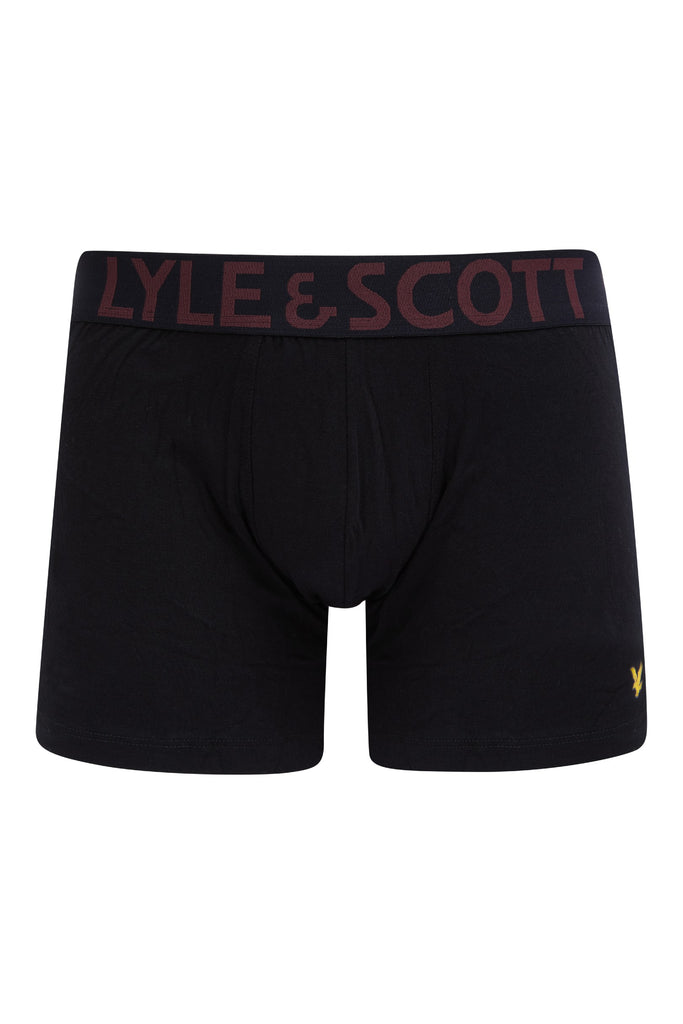 Lyle & Scott 3 Pack Daniel Men's Trunks - Black Multi Waistbands