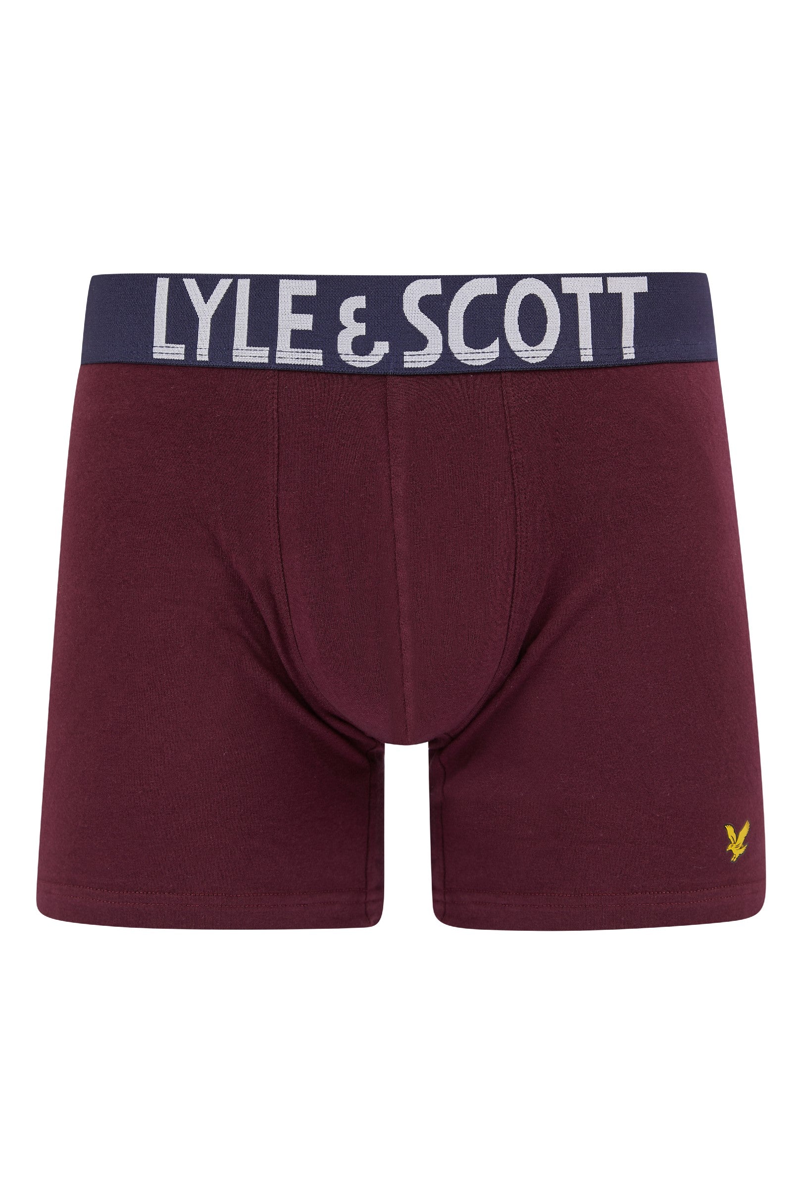 Lyle & Scott 3 Pack Daniel Men's Boxer Shorts - Wine Tasting / Grey Marl / Peacoat