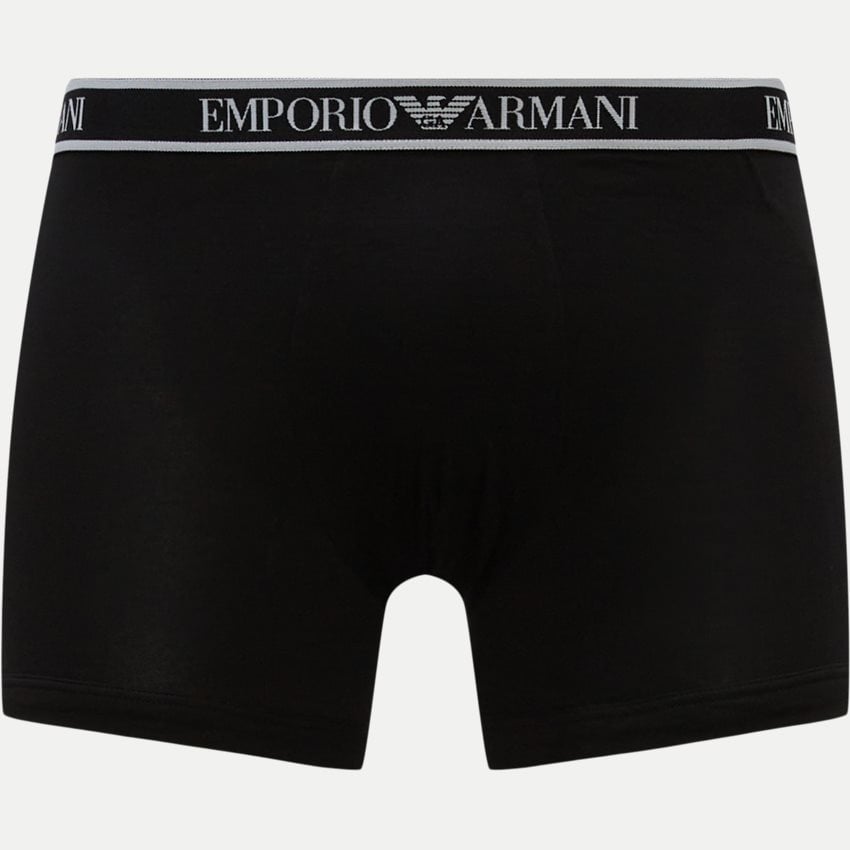 Emporio Armani 3 Pack Cotton Stretch Boxer Briefs - Black