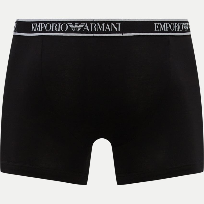 Emporio Armani 3 Pack Cotton Stretch Boxer Briefs - Black