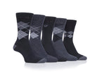 Mens 5 Pack Farah Cotton Rich Argyle Socks