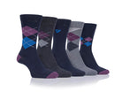 Mens 5 Pack Farah Cotton Rich Argyle Socks