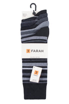 Farah Mens 5 Pack Cotton Rich Stripe Socks