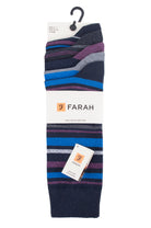 Farah Mens 5 Pack Cotton Rich Stripe Socks