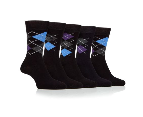 Farah Bamboo Arglye Men's Socks - 5 Pack