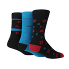 Pringle Mens 3 Pack Stag Cube Box With Black/Red/Teal Socks