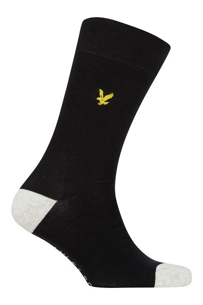 Lyle And Scott Mens Graham Five Pack Socks - Black/Blue