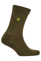 Lyle & Scott 3 Pack Socks - Dark Olive-Whisper White-Incense