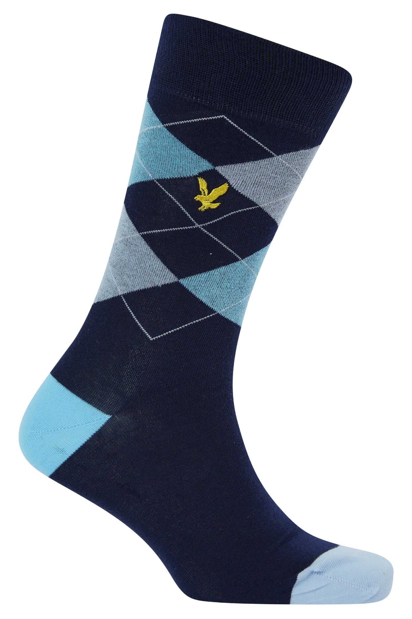 Lyle & Scott 5 Pack Mix Design Socks - Argyle/Chambray Blue/Stripe/Peacoat