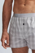 Boss Two-Pack Boxers / Pyjama Shorts in Cotton Poplin - Black/Grey