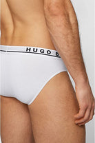 BOSS Men's - 3 Pack Stretch Cotton Briefs with Logo waistbands - White