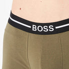 Boss 3 Pack of Stretch-Cotton Boxer Briefs - Olive/Black/Blue - 976