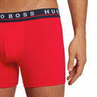 Hugo Boss Cotton Boxer Briefs 3 Pack Black - Black / Olive / Red