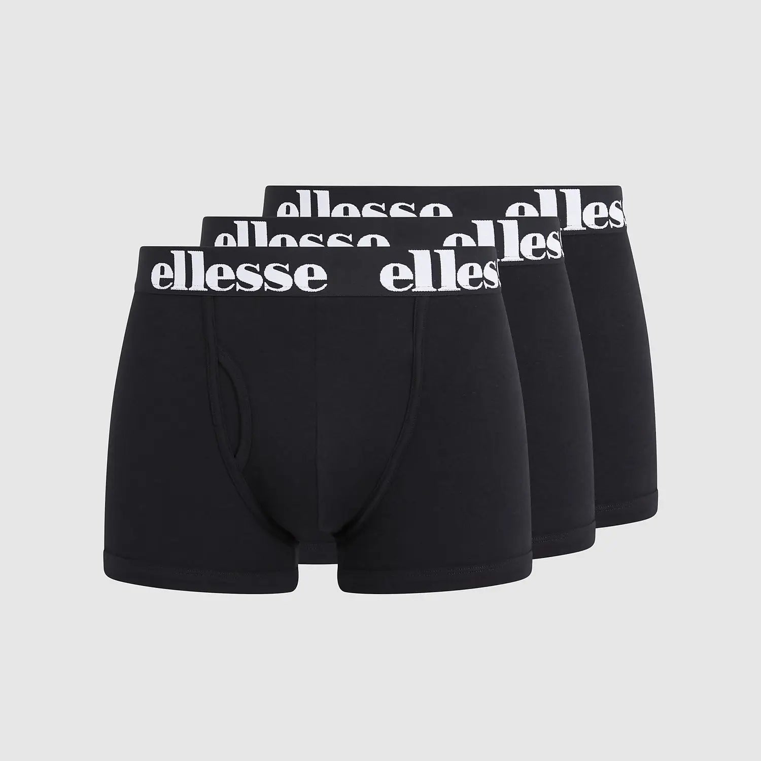 Ellesse Men's Hali 3 Pack Trunks Black