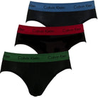 Calvin Klein 3 Pack Cotton Stretch – Hip Briefs ( Eden / Vallarta Blue / Temper )