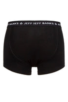 Jeff Banks 3 Pack Men's Marlow Button Boxer Shorts- Black Contrast