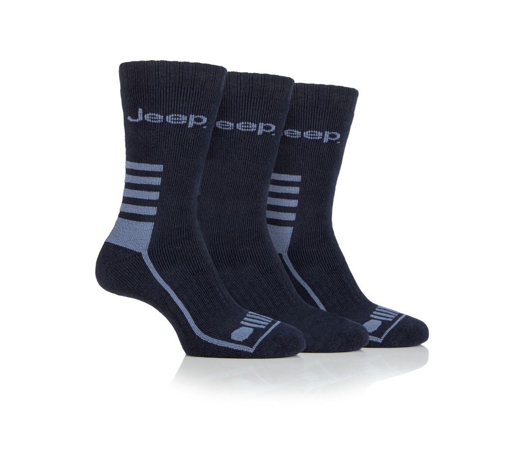 Jeep Mens Cotton Blend Boot Socks - 6-11 UK