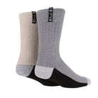 Pringle Mens 2 Pack Recycled Cotton Boot Socks - Charcoal/Stone