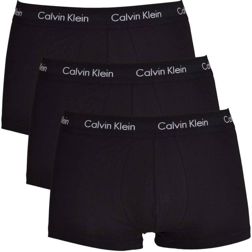 Calvin Klein 3 Pack Cotton Stretch – Low Rise Trunks ( Black