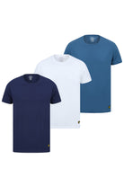 Lyle & Scott 3 Pack Maxwell T Shirts - (Real Teal - Bright White - Peacoat)