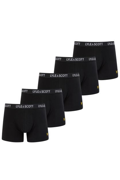 Lyle & Scott 5 Pack Miller Men's Trunks - Black