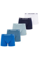 Lyle & Scott 5 Pack Miller Men's Trunks - (Peacoat/White/Arona/Teal/Blue)