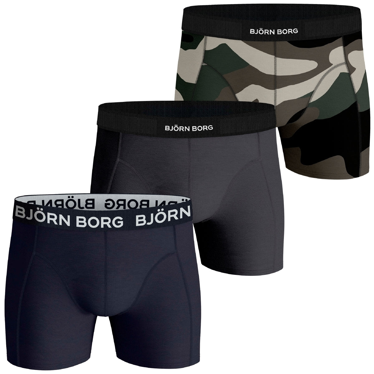 Björn Borg - 3 Pack Core Boxer - Navy/Camo Print