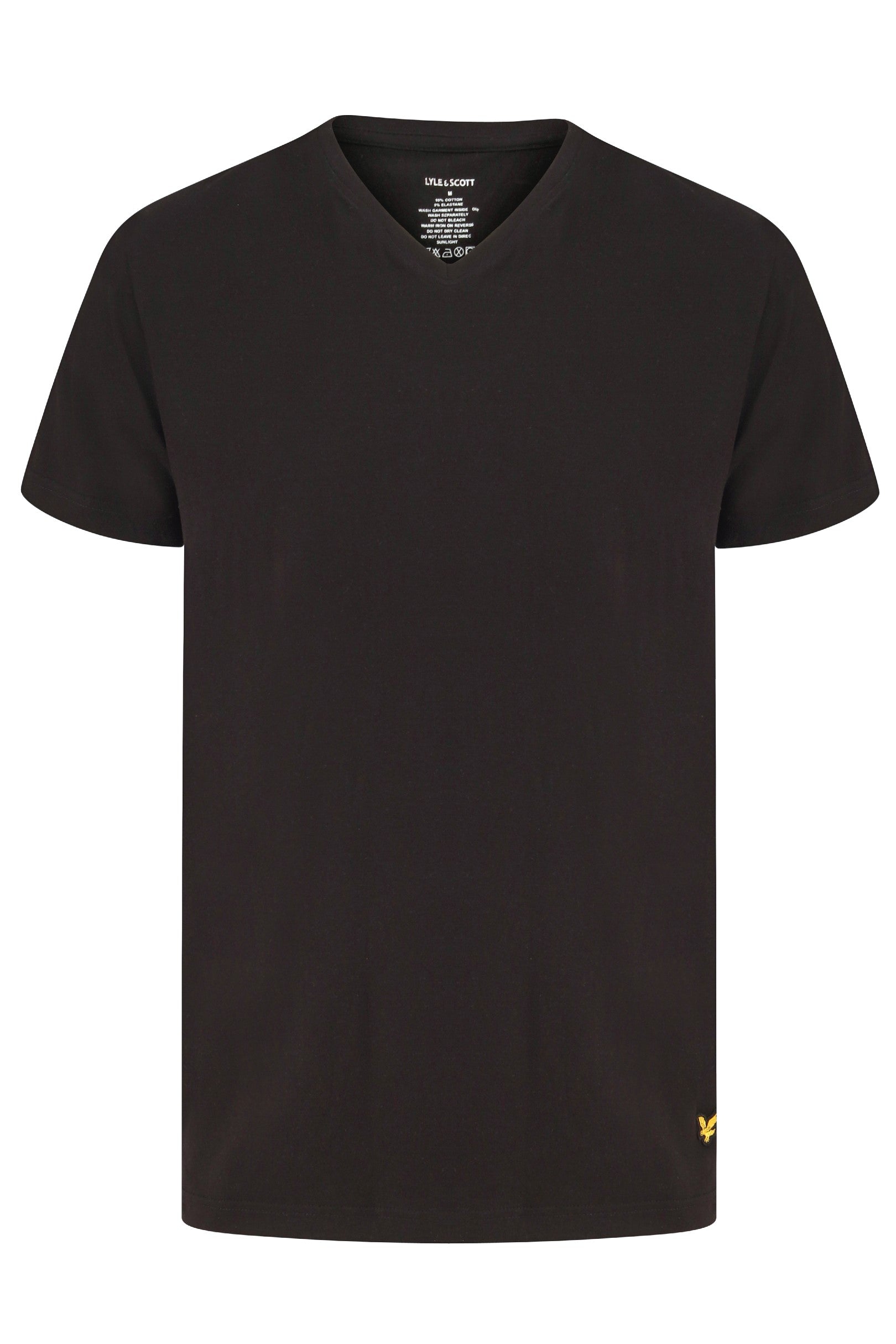 Lyle & Scott - 3 Pack V Neck Loungewear Cotton T Shirts - Black/Grey/White