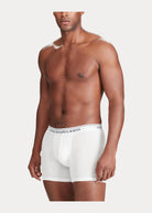 Polo Ralph Lauren Three-Pack Stretch Cotton Boxer Briefs - White