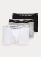 Polo Ralph Lauren Classic Boxer Trunks 3-Pack - White/ Grey Heather/Black