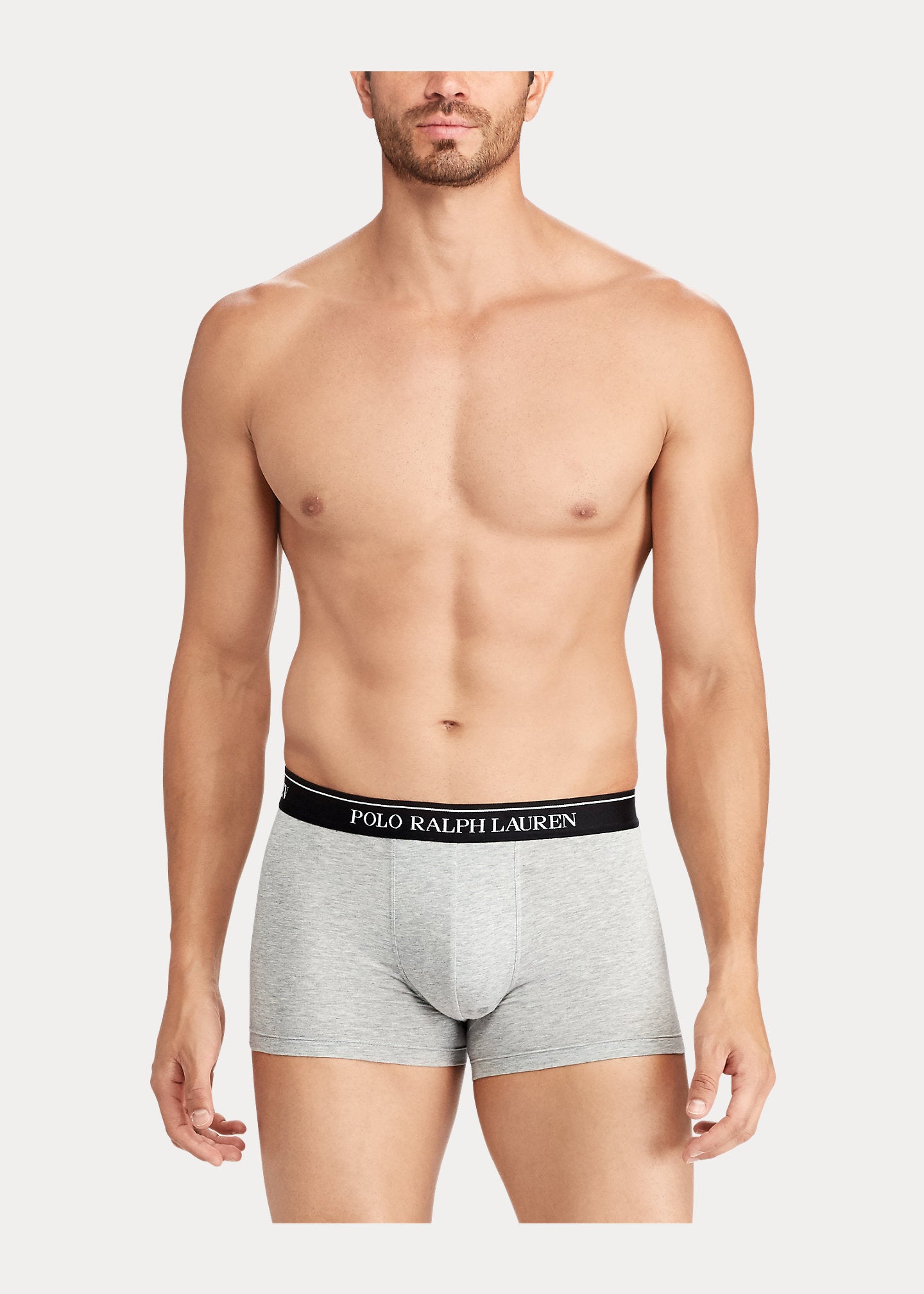 Polo Ralph Lauren Classic Boxer Trunks 3-Pack - White/ Grey Heather/Black