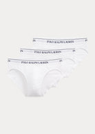 Polo Ralph Lauren Underwear 3-Pack Low Rise Stretch-Cotton Briefs - White