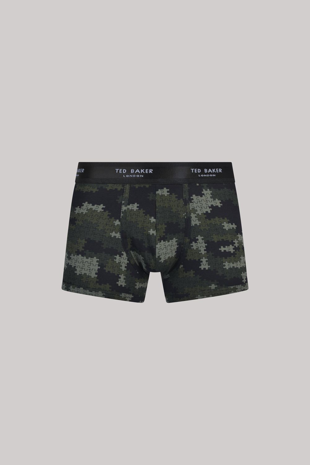 Ted Baker 3 Pack Cotton Stretch Fashion Trunks - Royal, Black, Jigsaw Camo