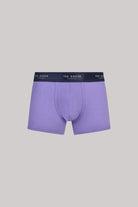 Ted Baker 3 Pack Cotton Stretch Fashion Trunks - Purple Haze, Navy, Deimos Green