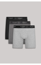 Ted Baker 3 Pack Cotton Stretch Boxer Briefs - Black/Heather/Light Grey