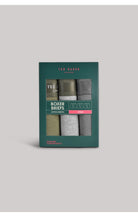 Ted Baker 3 Pack Cotton Stretch Boxer Briefs - Green/Heather/Light Grey