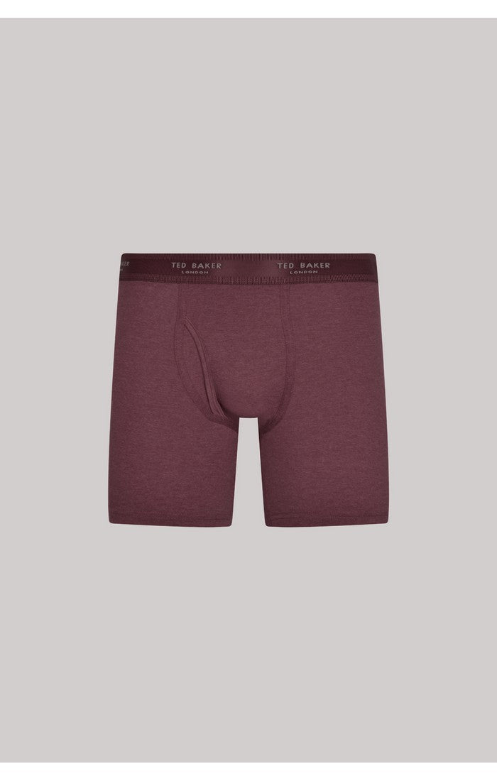 Ted Baker 3 Pack Cotton Stretch Boxer Briefs - Black/Pink/Maroon