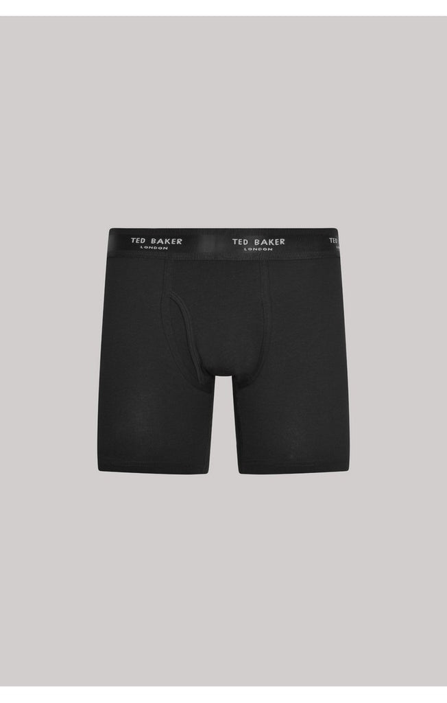 Ted Baker 3 Pack Cotton Stretch Solid Boxer Briefs - Black – Trunks and  Boxers