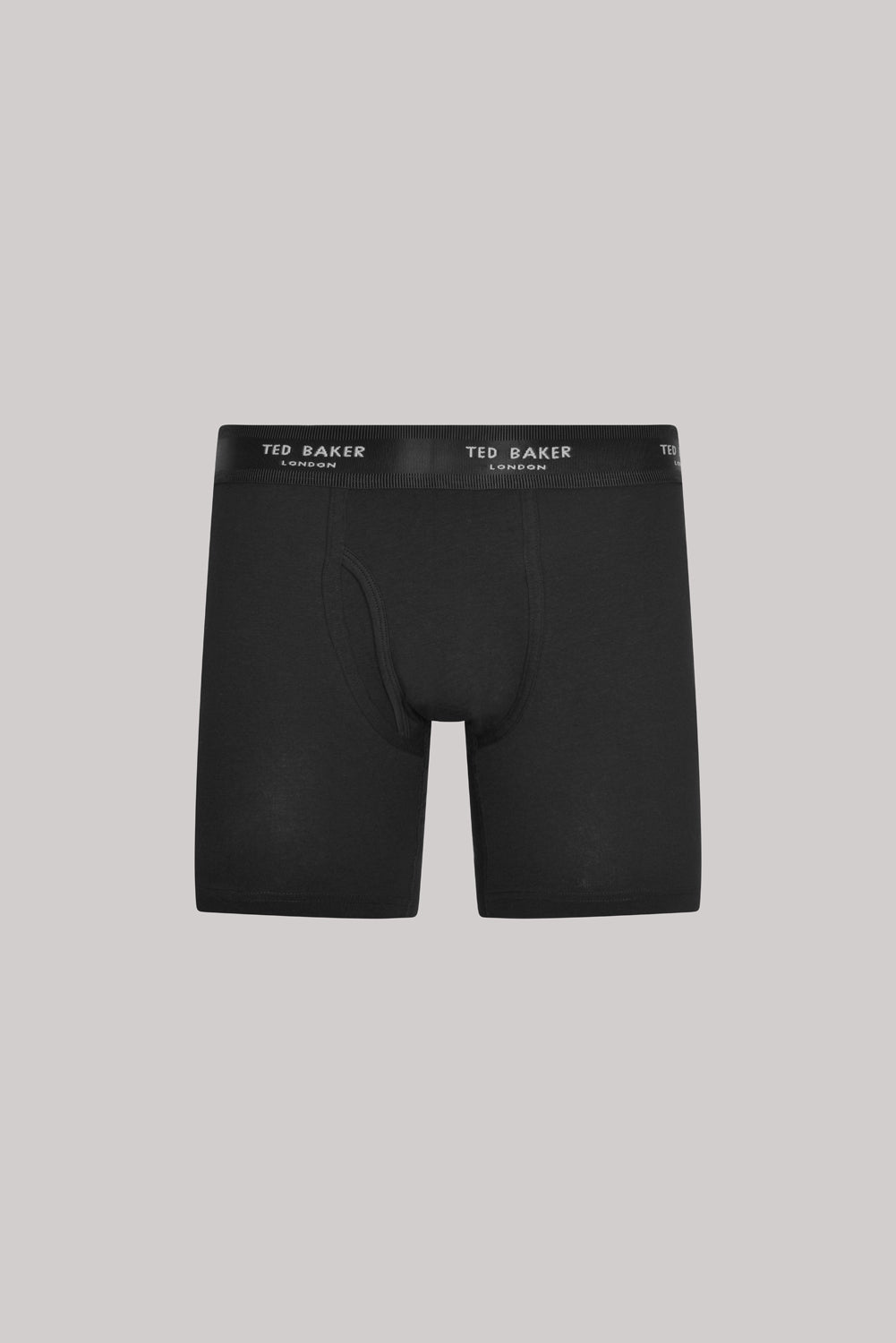 Ted Baker 3 Pack Cotton Stretch Boxer Briefs, Black with Color Waistband