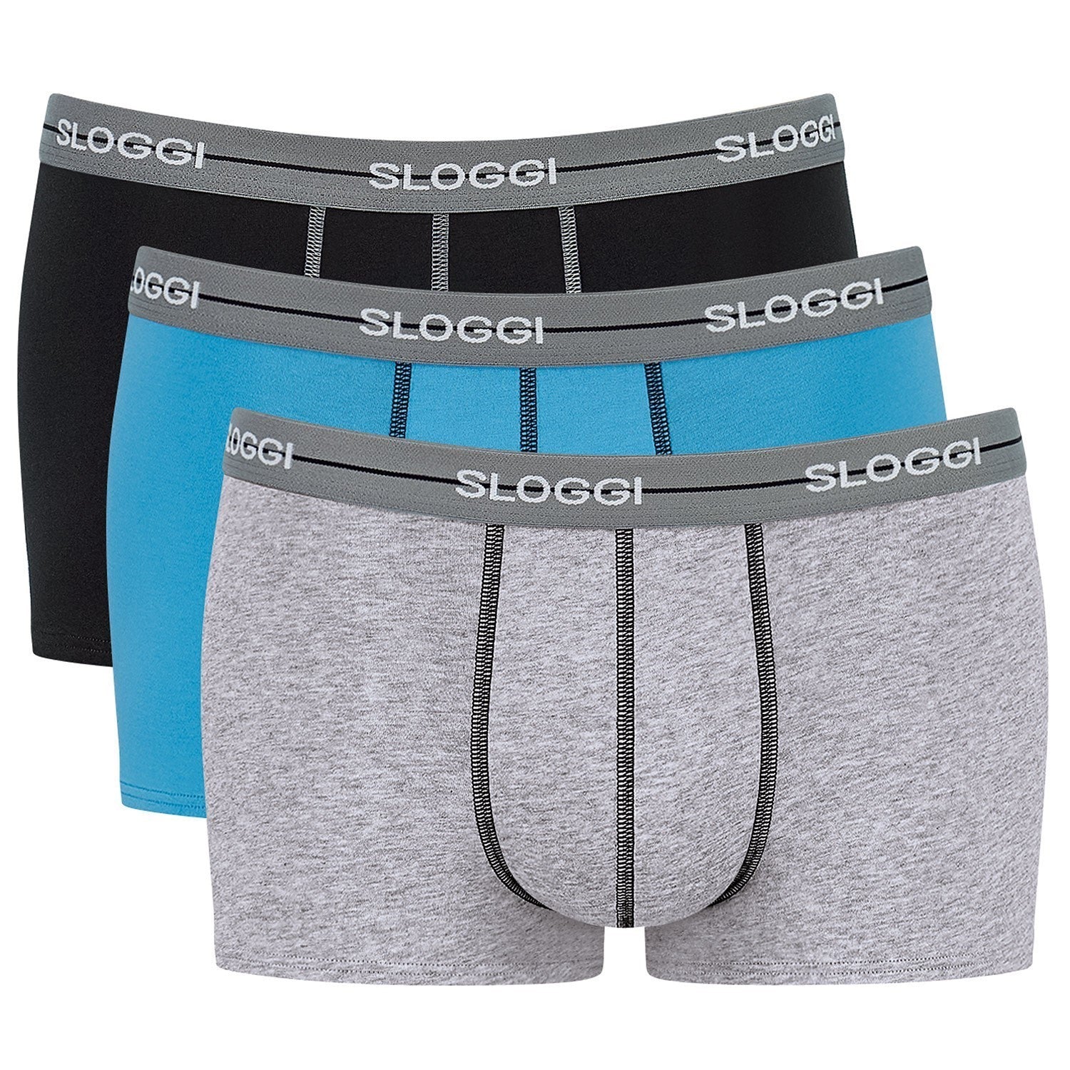 Sloggi Men 3 Pack Start Hipster - Blue/Grey/Black