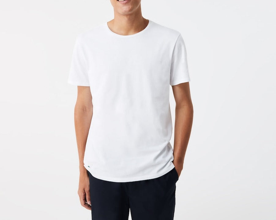 Lacoste Crew Neck Cotton T-Shirt 3-Pack, White